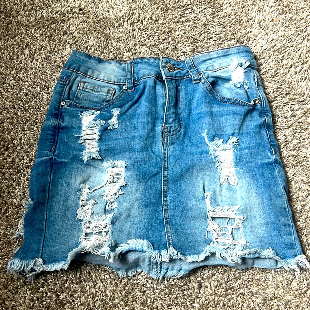Vintage Jean Skirt Y2K Styled